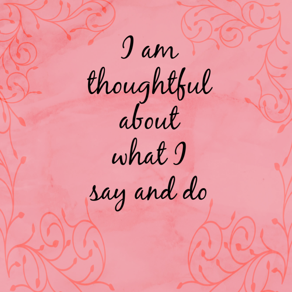 Affirmation Of The Day I Am Thoughtful About What I Say And Do Rare Blue Diamond